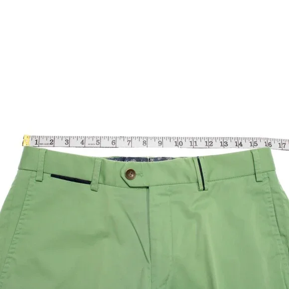 Hiltl NWT Peaker Chino Pants Size 48 / US 32 Contemporary in Green Cotton Blend